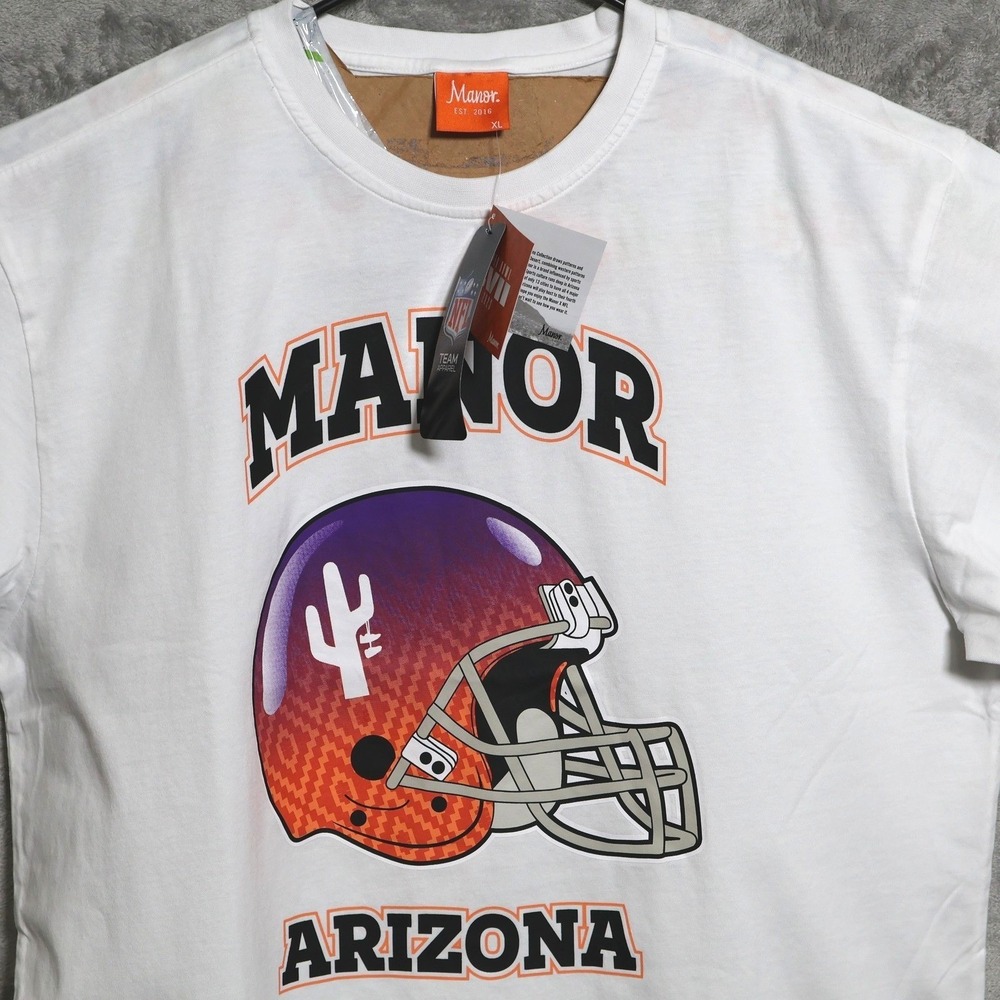 Manor T-Shirt Mens XL White NFL Origins Super Bowl LVII Arizona 2023 Casual